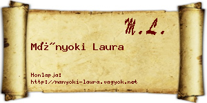 Mányoki Laura névjegykártya
